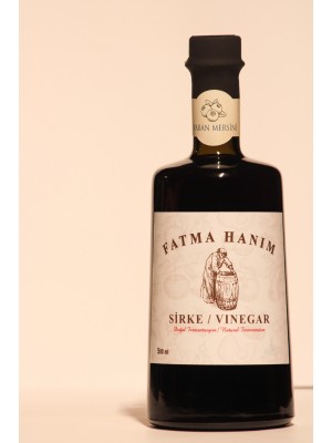 FATMA HANIM  Yaban Mersini Sirkesi 500 ml / Meşe Fıçılarında Doğal Fermantasyon